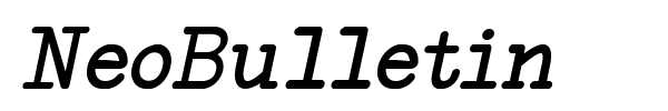 NeoBulletin font preview